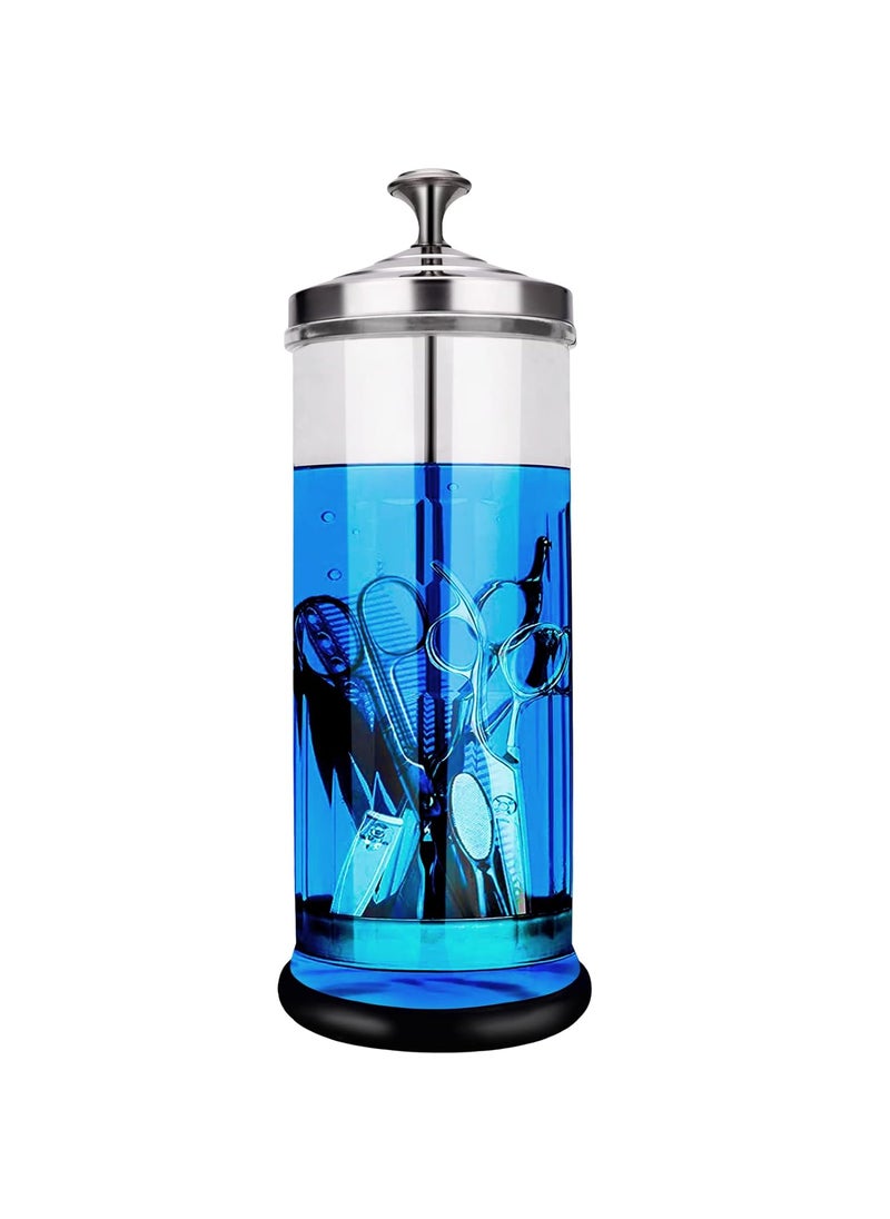 IEBARBER - Disinfectant Jar Barber Sterilizer Jar Durable Glass Jar for Nail Tools and BarberShop Hair Stylist Tools Jar 50 Oz 1500ml - Image 1