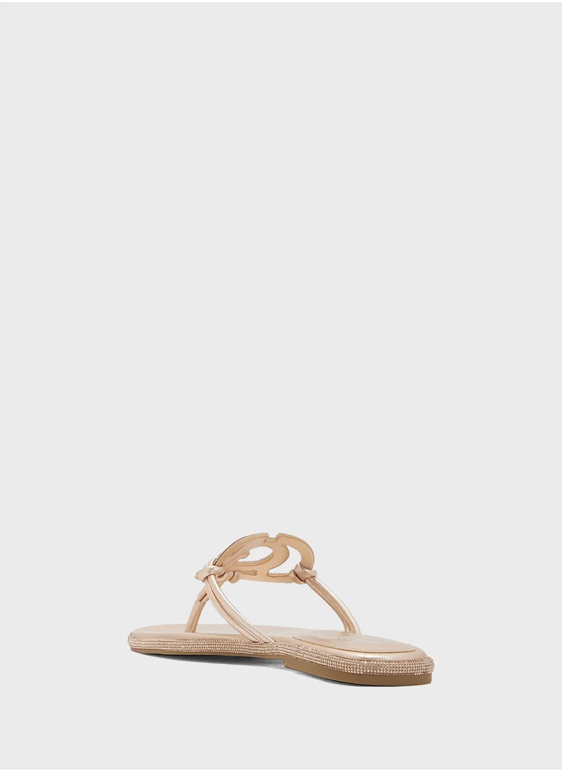 جس Multi Strap Low Heel Sandals