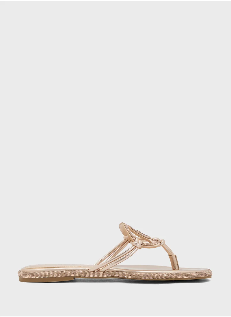 جس Multi Strap Low Heel Sandals
