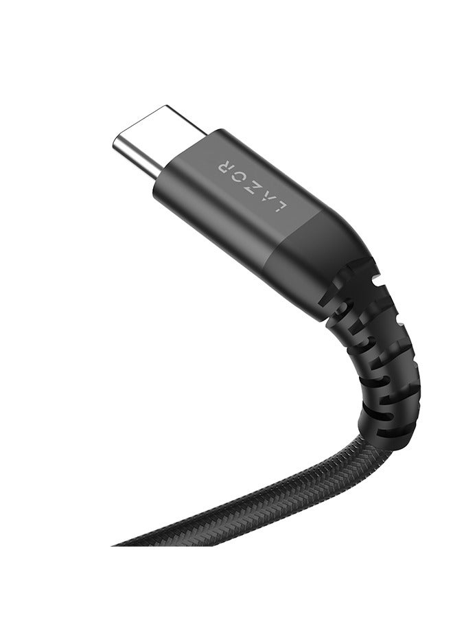 Lazor Flow L  Fast Charging Cable with PD20W Type-C Lightning for Iphone CL90 Black- 3m - Image 3