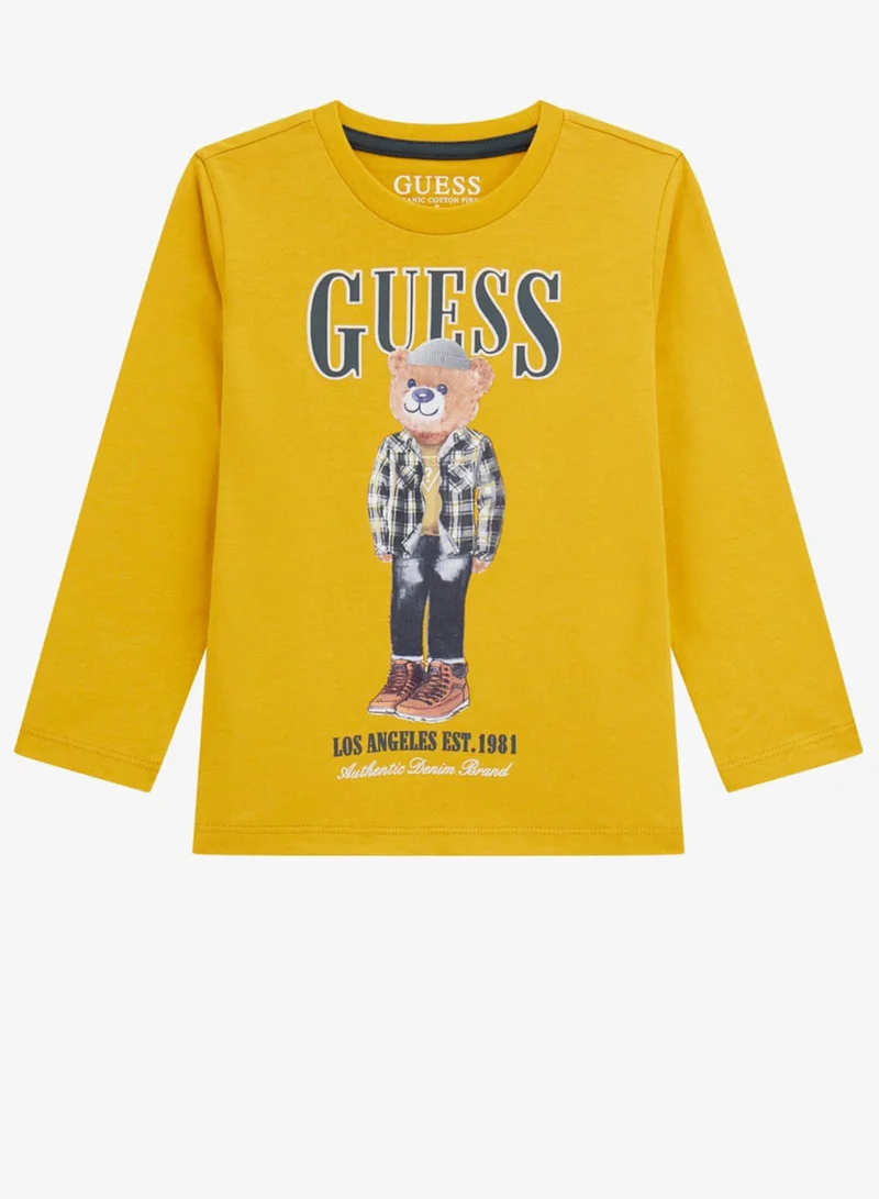 GUESS Kids Slogan Crew neck T-Shirt
