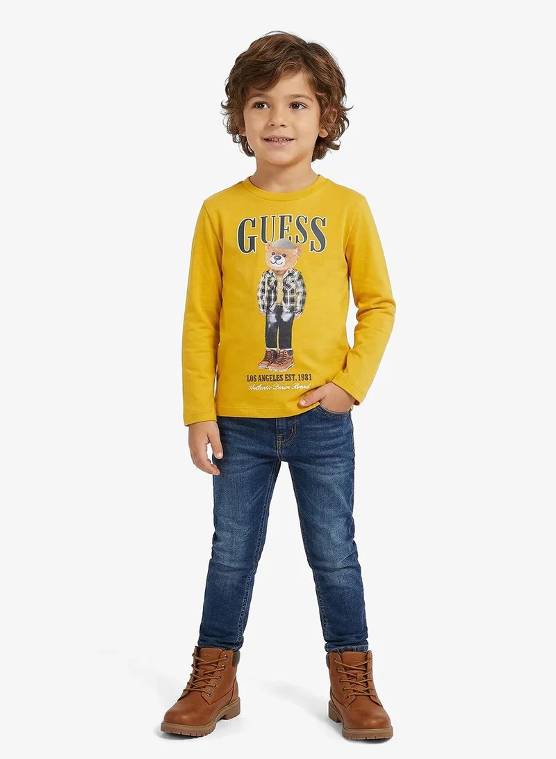 GUESS Kids Slogan Crew neck T-Shirt