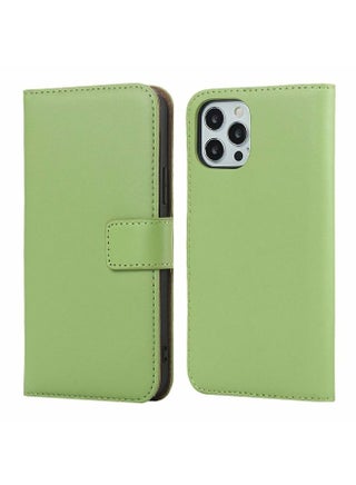Case Cover For iPhone 12 Pro Max Plain Texture Cowhide Leather Horizontal Flip Case with Magnetic Clasp & Holder & Card Slots & Wallet Green - pzsku/ZFDE53EAA3B77BBF9D4BCZ/45/_/1712357247/f57ad837-ac62-4f0d-883b-21178e9d2925