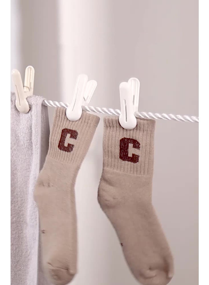 HOMESTAR Plastic Cloth Pegs Clothespins Laundry Line Clips Pack of 20 Durable Hanging Clips for Clothes Drying Rack Outdoor Indoor Use Laundry Accessories - Image 2