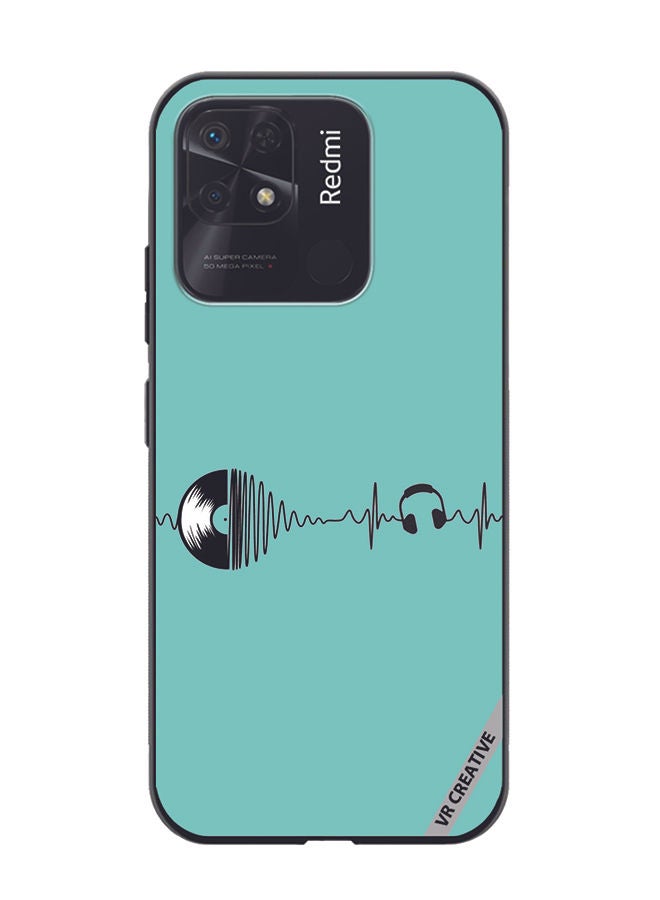 VR CREATIVE Protective Case Cover For Xiaomi Redmi 10C Music Beats Design Multicolour - Image 1