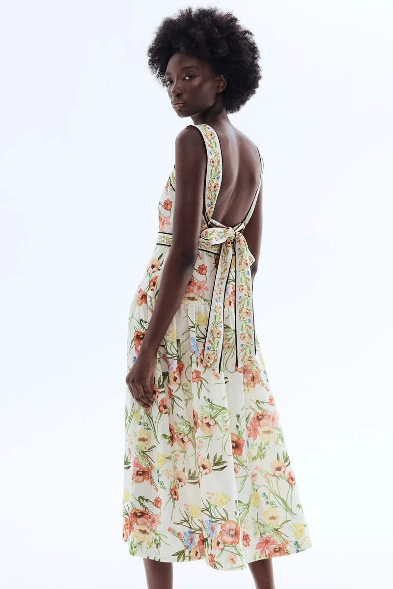 اتش اند ام فستان برباط