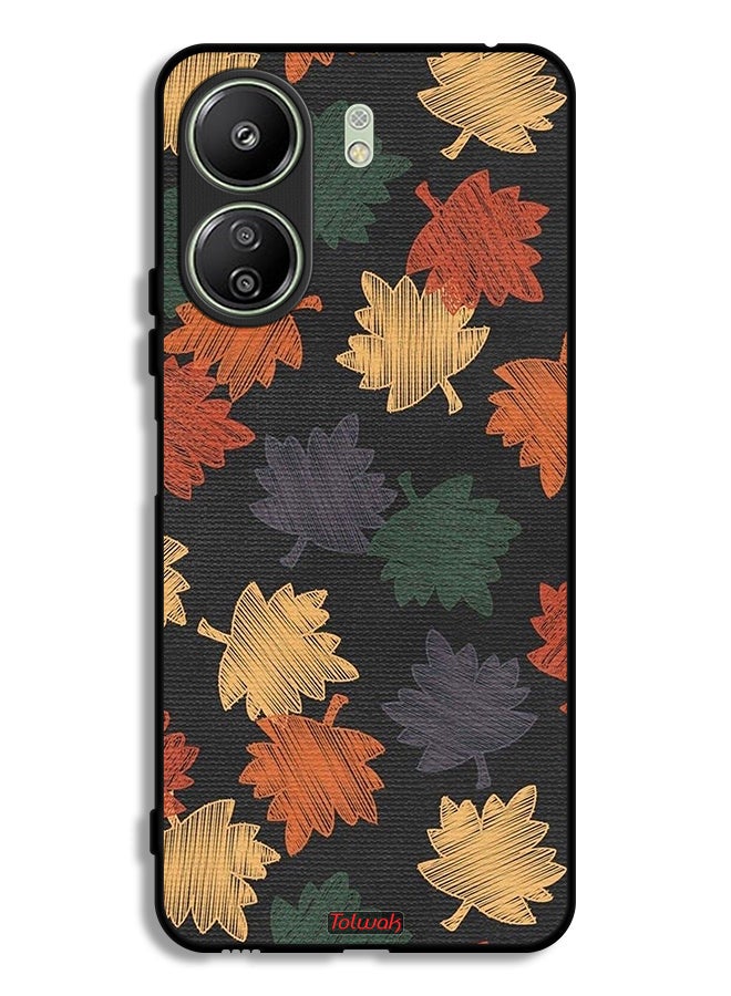 Tolwak Xiaomi Redmi 13C Protective Case Cover Autumn Leaves Art - Image 1