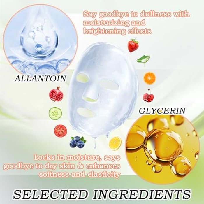 WENJLYJ 22PCS Face Mask Set,Moisturizing Facial Sheet Mask,Hydrating Face Mask Skin Care - Image 3