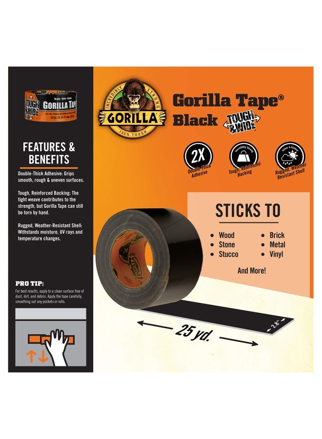 Gorilla Waterproof Patch & Seal Tape 2.88" X 25 yd Black, (Pack Of 4) - Image 4