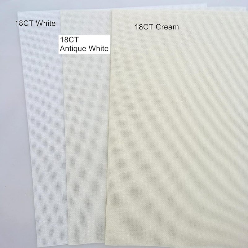 KCS 59" x one Yard 18 Ct Counted Cotton Aida Cloth Cross Stitch Fabric (Antique White) - Image 4