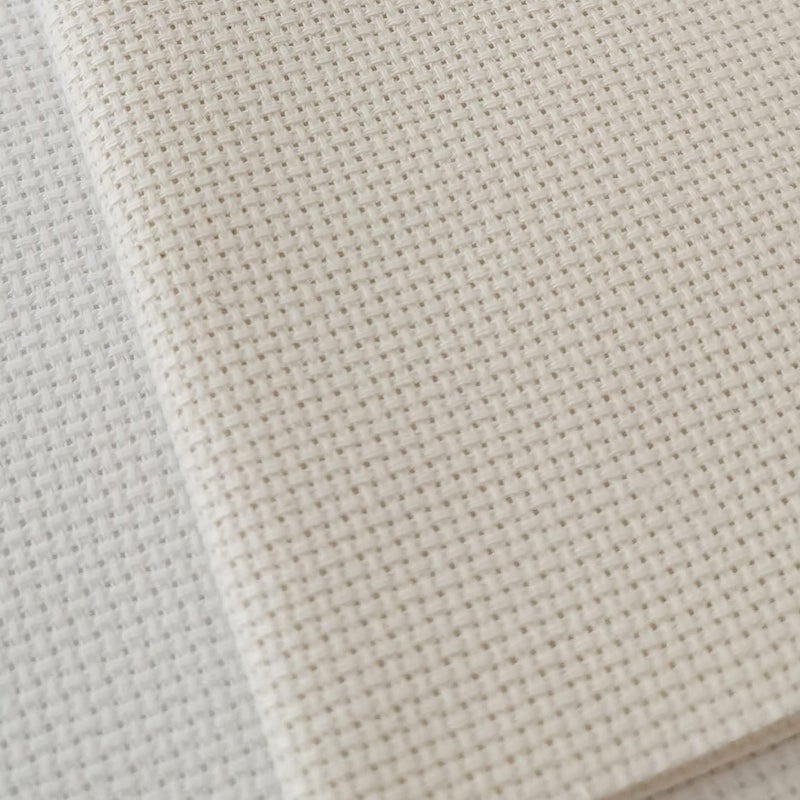 KCS 59" x one Yard 18 Ct Counted Cotton Aida Cloth Cross Stitch Fabric (Antique White) - Image 1