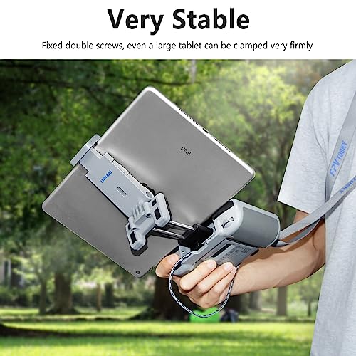 FPVtosky No Disassembly Tablet Holder for DJI Flip/Neo/Mini 4K/ 2 SE/Air 3/ Mini 5/4/ 3 Pro, 7-12 Inch Foldable iPad Mount Holder Pack of Lanyard and 2 Cables, Fits DJI RC-N1/RC-N2/RC-N3 Accessories - Image 4
