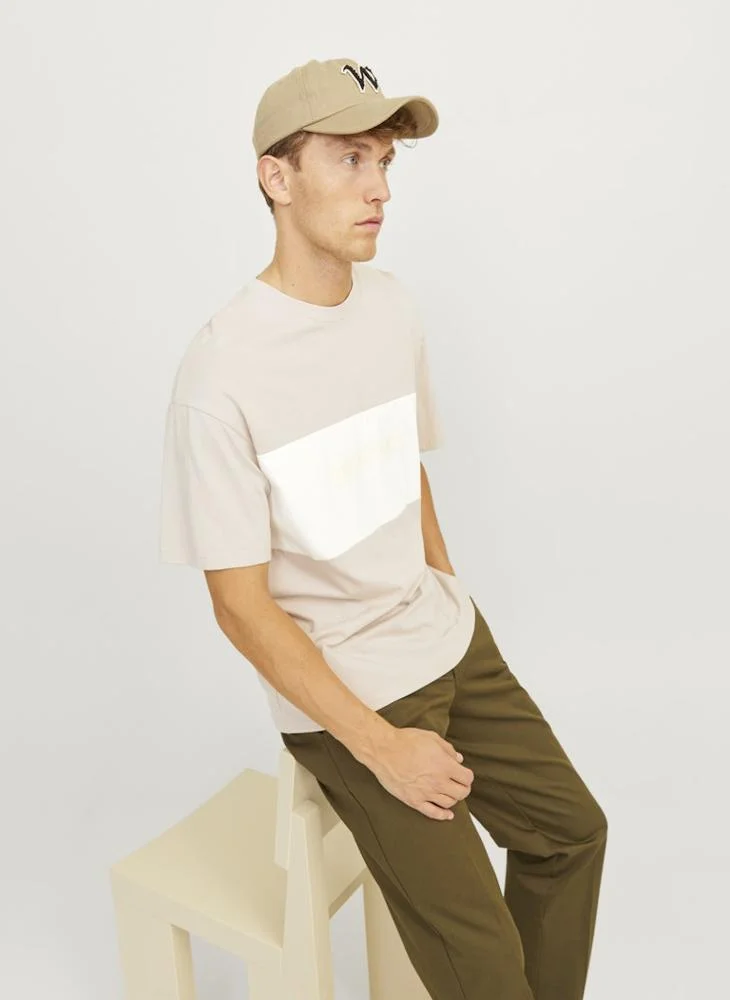 JACK & JONES  Colour Block Regular Fit T-Shirt for Men | Best Price UAE
