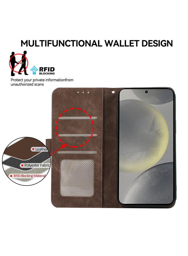 اس-توب جراب لهاتف Samsung Galaxy A35 5G من ABEEL جراب هاتف جلدي مغناطيسي RFID ملون - Image 4