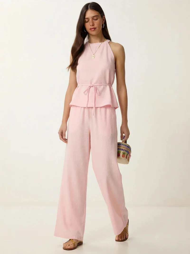 Happiness İstanbul ISTANBUL High Waist Halter Neck Two-Piece Coordinated Set