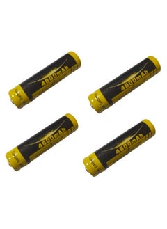 4 Pieces 18650 4800mAh 4.2V Long Lasting Rechargeable Lithium-ion Battery
