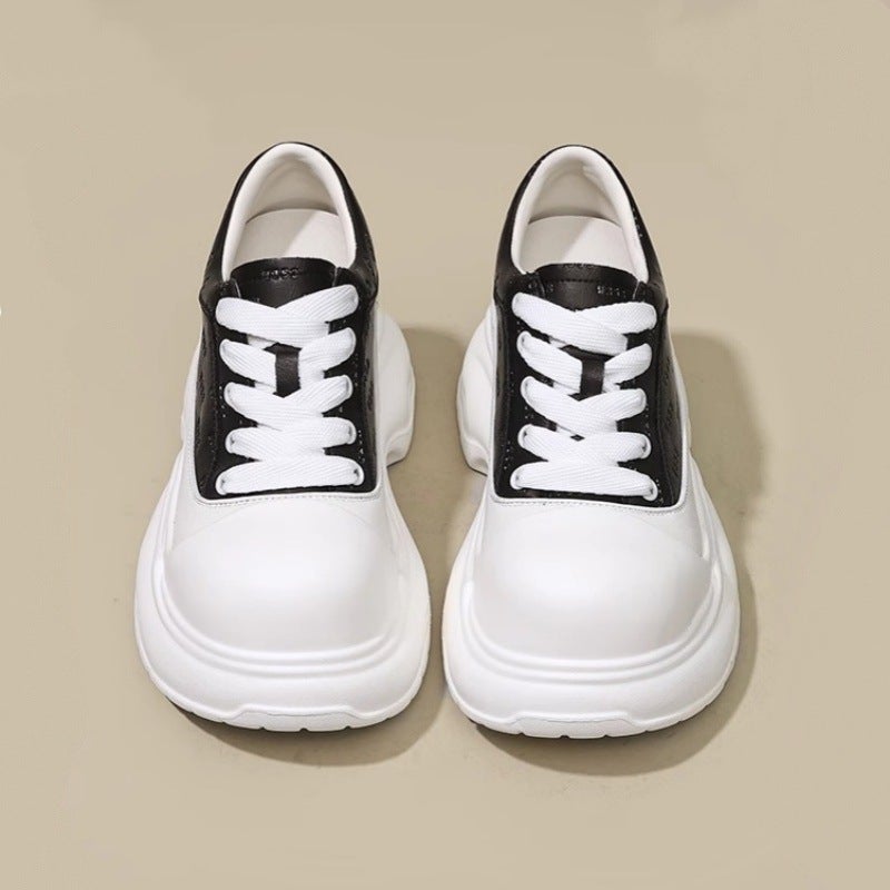 Women's High Top Sneaker with Height Increase, Chunky Sole, Casual 2025 Spring/Autumn - Image 2