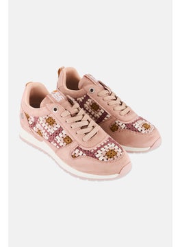 REFRESH Women Lace Up Outdoor Shoes, Pink  - Image 1