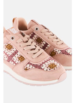 REFRESH Women Lace Up Outdoor Shoes, Pink  - Image 3