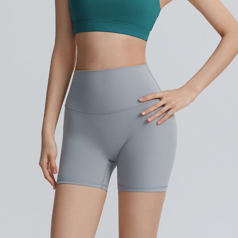 Three-Point Quick-Drying Sports Shorts For Women, Outdoor High-Waisted Tummy-Tightening Peach Butt Yoga Pants, Running Quick-Drying Yoga Clothes - Image 4