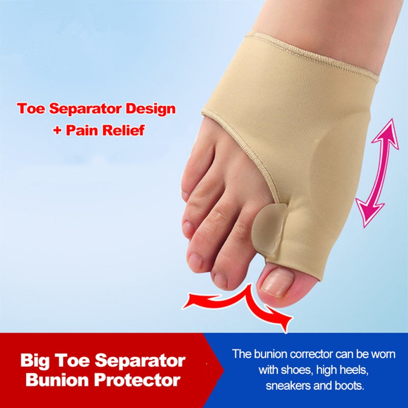 1 Pair Big Toe Separators Bunion Corrector Hallux Valgus Protector Hammer Toe Straighteners Pain Relief Foot Care Tool for Women/Men - Image 3
