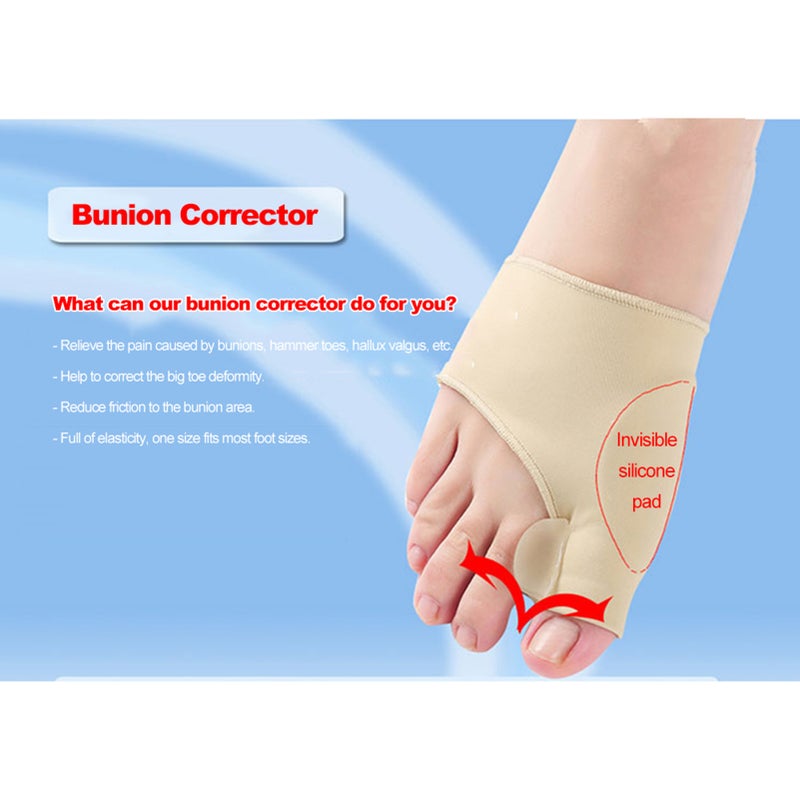 1 Pair Big Toe Separators Bunion Corrector Hallux Valgus Protector Hammer Toe Straighteners Pain Relief Foot Care Tool for Women/Men - Image 2