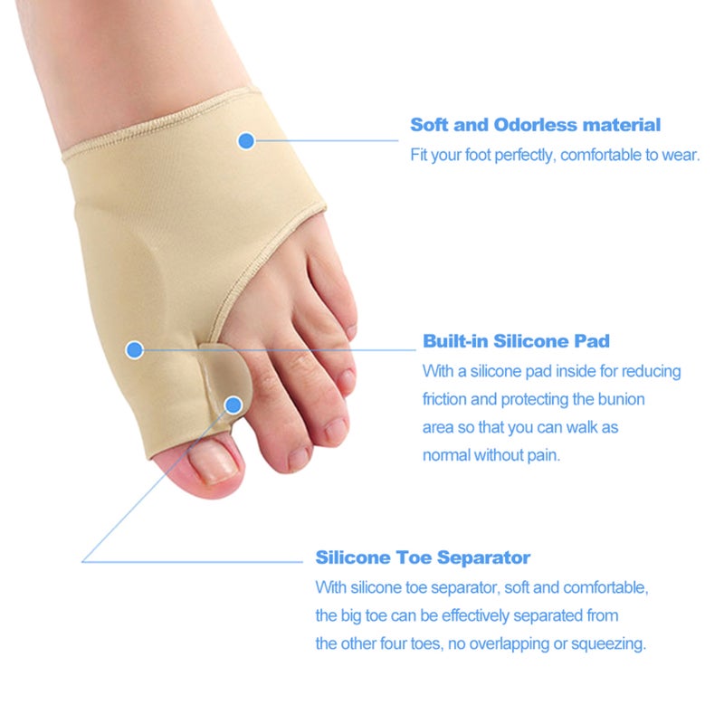 1 Pair Big Toe Separators Bunion Corrector Hallux Valgus Protector Hammer Toe Straighteners Pain Relief Foot Care Tool for Women/Men - Image 4