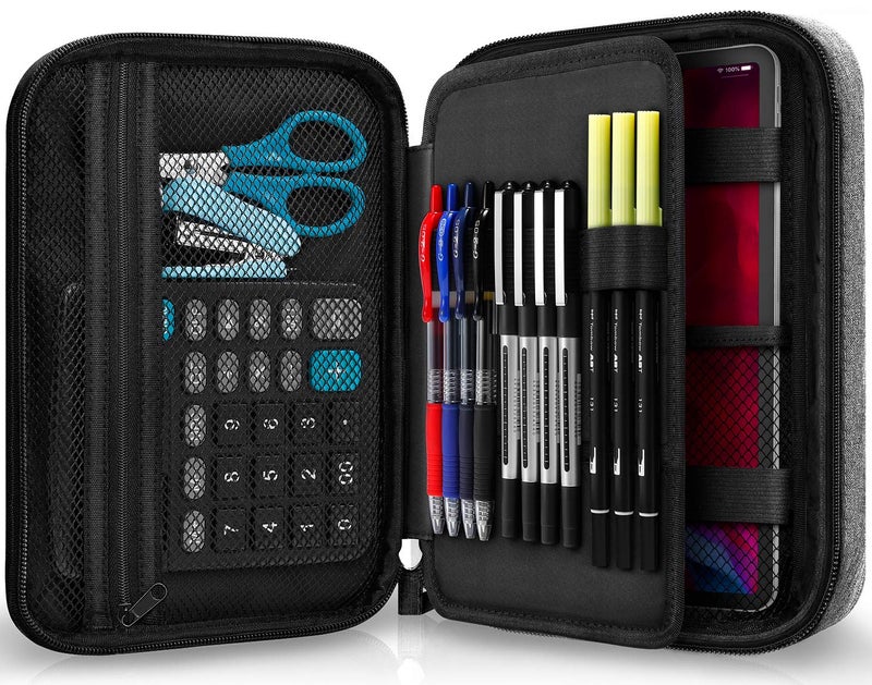 Zannaki Big Capacity Storage Pouch Marker Pen Pencil Case Simple Stationery Bag Box Art Tool Sketch Storage Boxes for Bullet Journal Middle High School Office College Student Girl Women Adult Teen