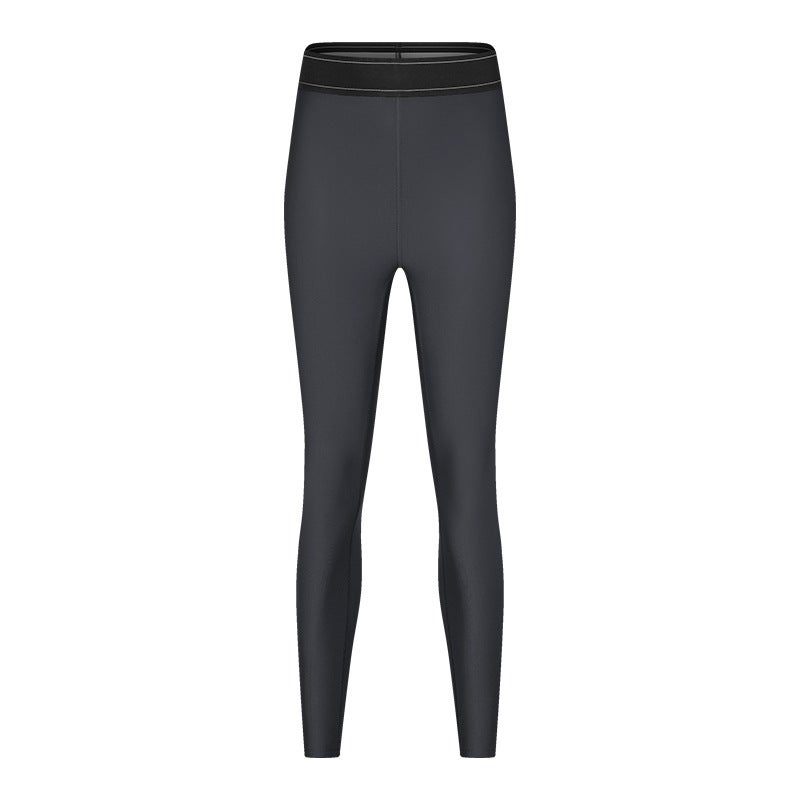 Generic High-Waist Tummy-Control Yoga Pants Set for Women Graphite gray  - Image 1