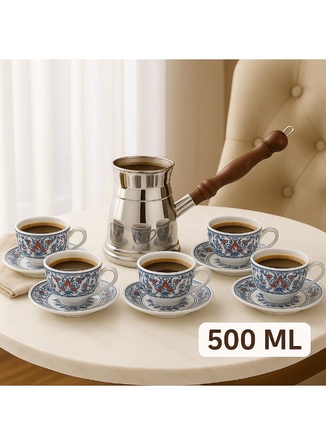 Alsaif ✨ Elegant Stainless Steel Coffee Pot with Wooden Handle - Image 5