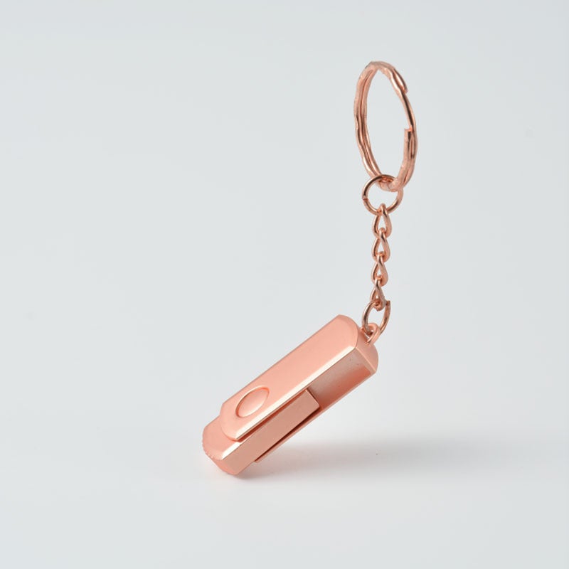 Custom Engraved USB Drives Metal High-Speed Flash Chubby rose gold Chubby rose gold
