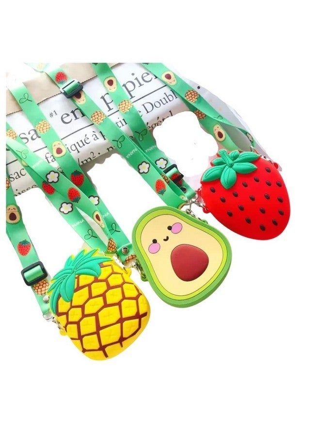 EITHEO Girls Mini Cute Pineapple Silicon sling Bag Crossbody Kids Girl's Shoulder Messenger Side Small Bag for casual party messenger bag for women Coin wallet purse party zipper pocket Travel Bag - Image 4