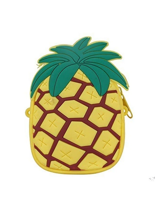 EITHEO Girls Mini Cute Pineapple Silicon sling Bag Crossbody Kids Girl's Shoulder Messenger Side Small Bag for casual party messenger bag for women Coin wallet purse party zipper pocket Travel Bag - Image 1