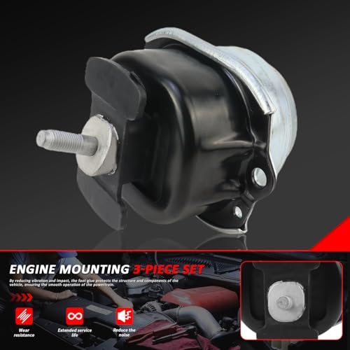 Bomunik 2007-2019 for BMW X5 E70 X6 E71 Left + Right Engine Motor Transmission Mounts Set 3 Replace Number# 22116865145,22116865146,22326780025 - Image 2