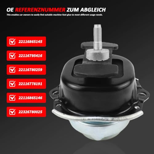 Bomunik 2007-2019 for BMW X5 E70 X6 E71 Left + Right Engine Motor Transmission Mounts Set 3 Replace Number# 22116865145,22116865146,22326780025 - Image 3