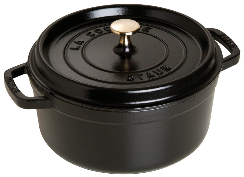 STAUB Cast Iron RoasterCocotte Round 67 L Black 28 cm