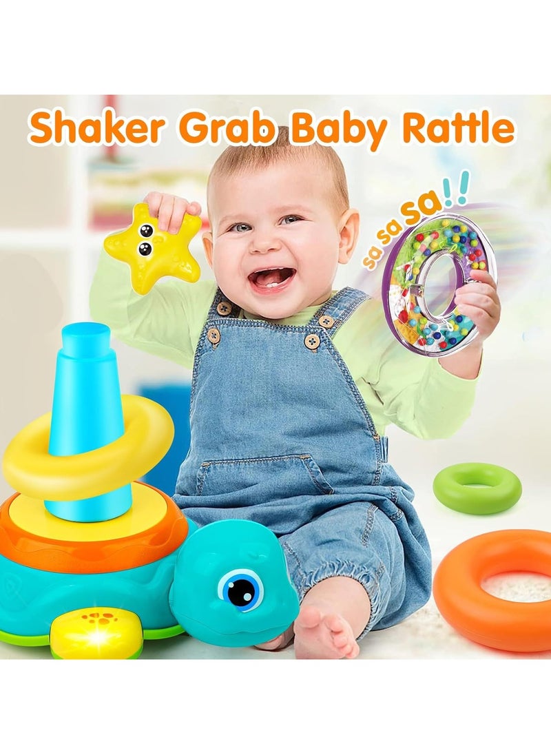 SYOSI Baby Toys 6 to 12 Months Musical Stacking Toys for 1 2 3 Years Old Boys Girls Educational Sensory Toys for Babies Light Up Infant Toddlers Gifts Rattle Toy for 7 8 9 10 12-18 Months Birthday Christmas  - Image 3