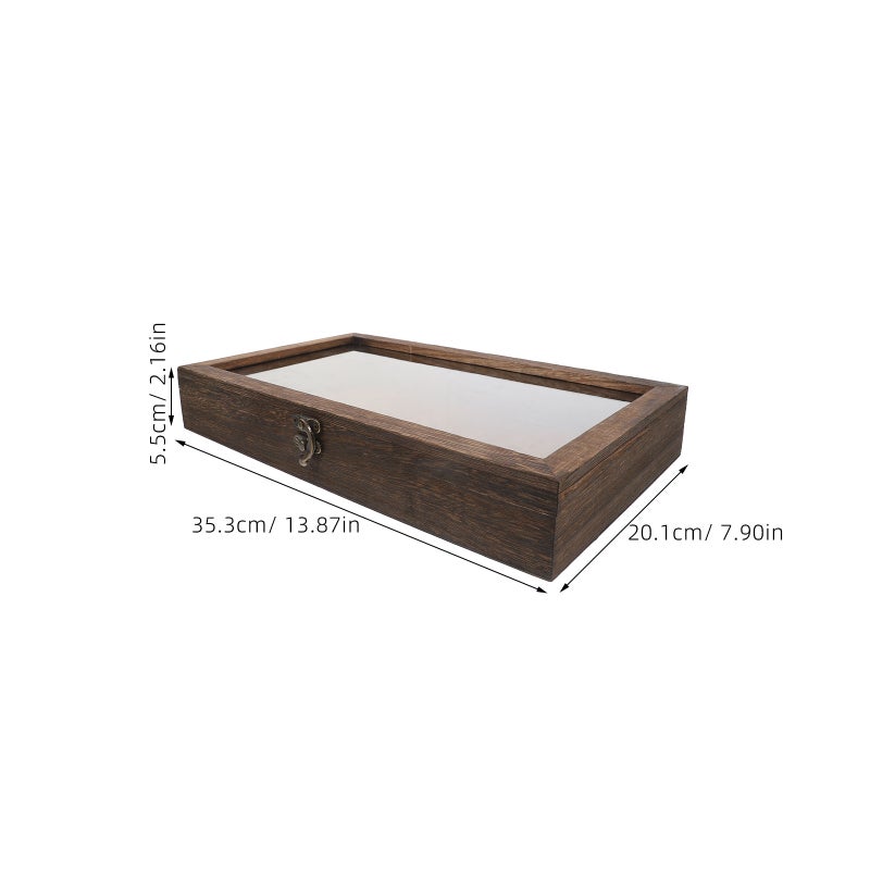2pcs Box Box With Specimen Display Case Frame Insect Showcase Jewelry Storage Tray Pine Wood Keepsake Box Home Decor - Image 4
