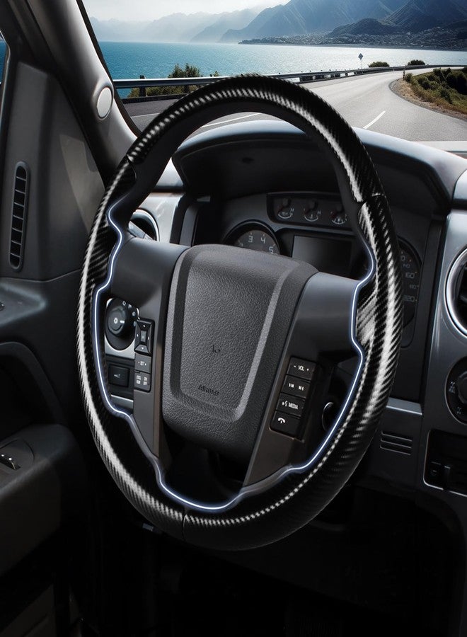 Aotoyou Steering Wheel Cover for Ford F150 2009-2014/ Ford Expedition 2015-2017, Car Steering Wheel Cover Protector Accessories for Ford (Matte Black) - Image 2