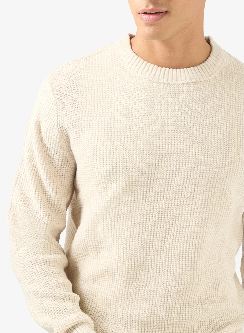 جاك اند جونز سويت شيرت جيه جيه روي محبوك بياقة دائرية