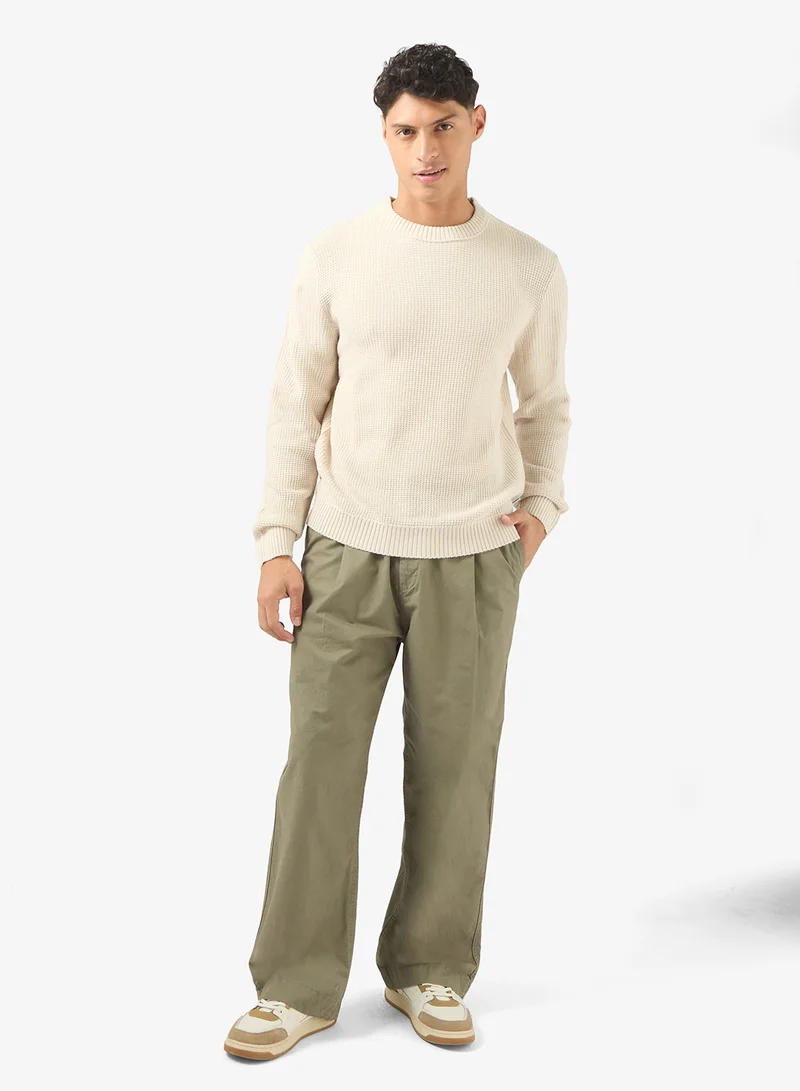 جاك اند جونز سويت شيرت جيه جيه روي محبوك بياقة دائرية