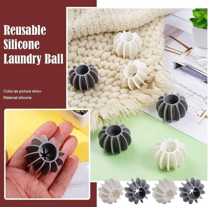 ROKTRY 10 Pcs Reusable Silicone Laundry Ball Clothes Pet Hair Remover Catcher Cleaning Tool Dryer Balls for Washing Machine Accessories - Image 2