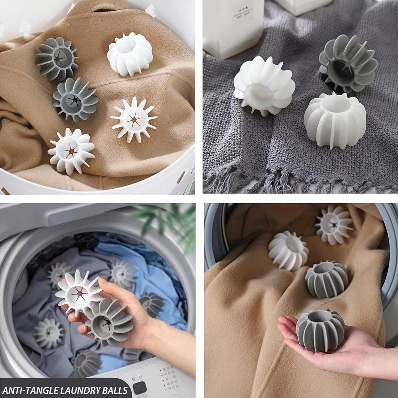 ROKTRY 10 Pcs Reusable Silicone Laundry Ball Clothes Pet Hair Remover Catcher Cleaning Tool Dryer Balls for Washing Machine Accessories - Image 4