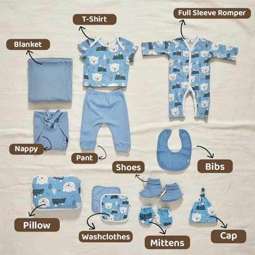 StarAndDaisy New Born Baby Clothes 0-3 Months/Soft Pure Cotton Baby Clothes Set 0-3 Months/Perfect Newborn Baby Gift Set for Boys & Girls - Set of 12 - Image 2