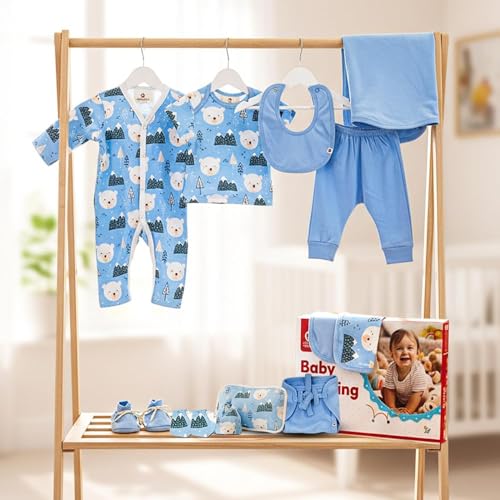 StarAndDaisy New Born Baby Clothes 0-3 Months/Soft Pure Cotton Baby Clothes Set 0-3 Months/Perfect Newborn Baby Gift Set for Boys & Girls - Set of 12 - Image 3