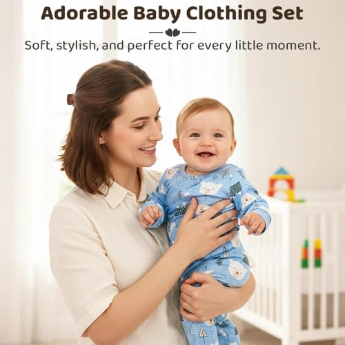 StarAndDaisy New Born Baby Clothes 0-3 Months/Soft Pure Cotton Baby Clothes Set 0-3 Months/Perfect Newborn Baby Gift Set for Boys & Girls - Set of 12 - Image 5