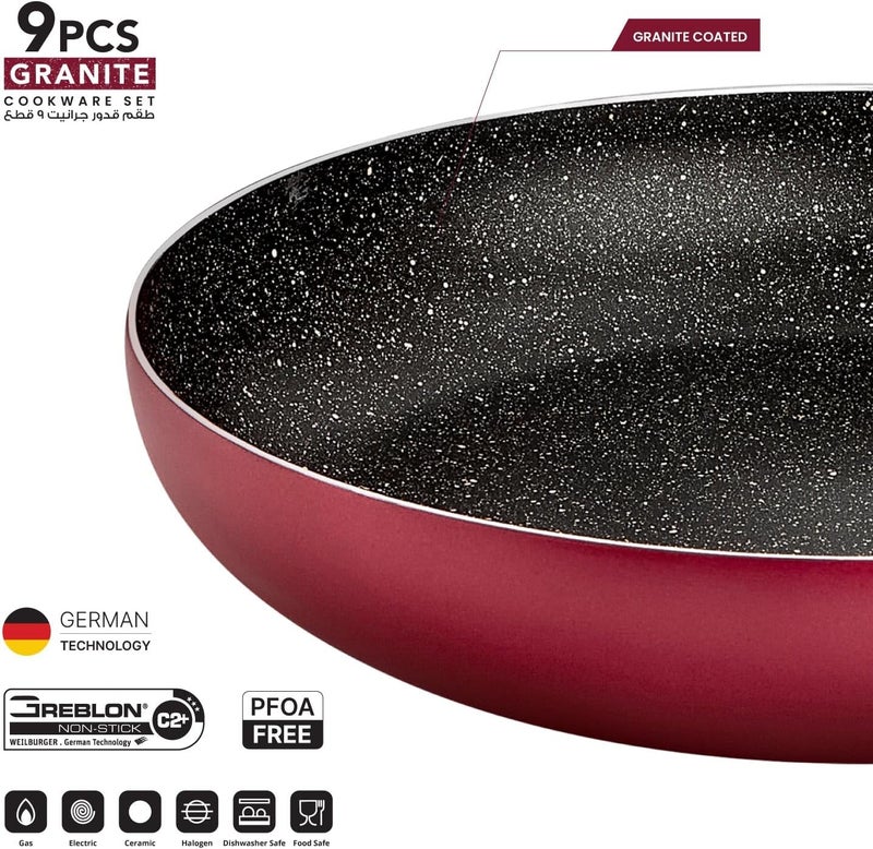 RAJ طSet طهي غير لاصق من 9 قطع راج - Image 3