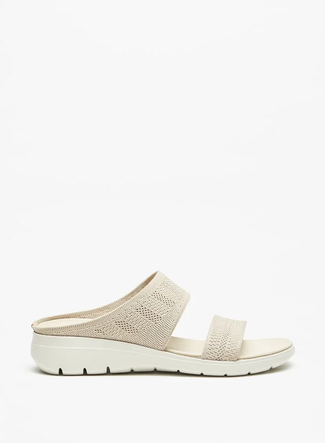 Flora Bella By Shoexpress Women's Textured Slip-On Sandals Ramadan Collection