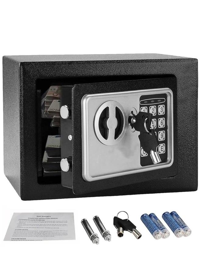 HOMESTAR Mini Electronic Deluxe Digital Security Safe Box With Keypad Lock and Physical Key For Home Office Hotel Jewelry Passport Watches Cash Storage - Image 1