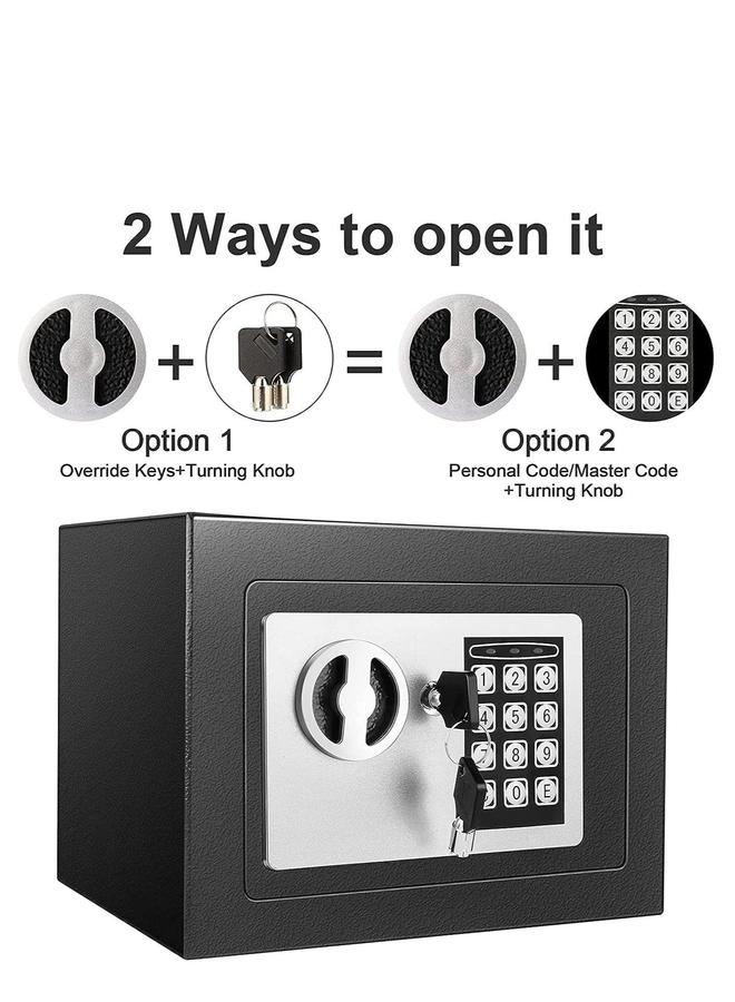 HOMESTAR Mini Electronic Deluxe Digital Security Safe Box With Keypad Lock and Physical Key For Home Office Hotel Jewelry Passport Watches Cash Storage - Image 2